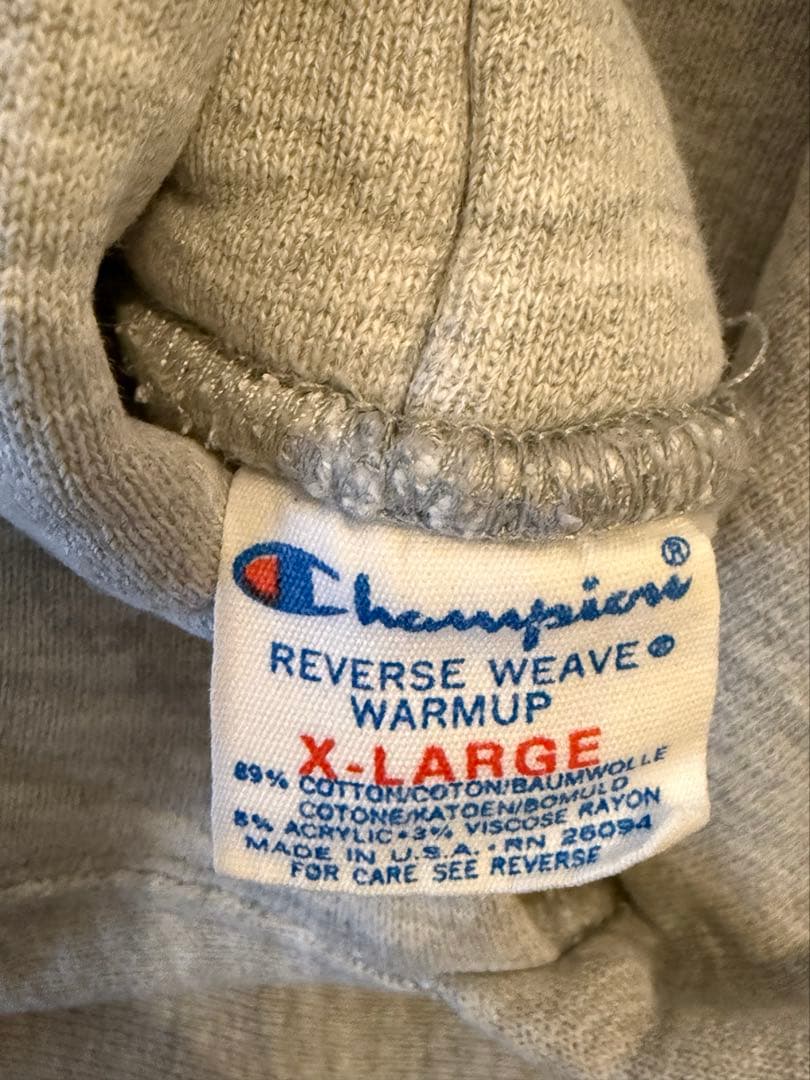 Champion リバースウィーブ　パーカー XL グレー　メイドインUSA