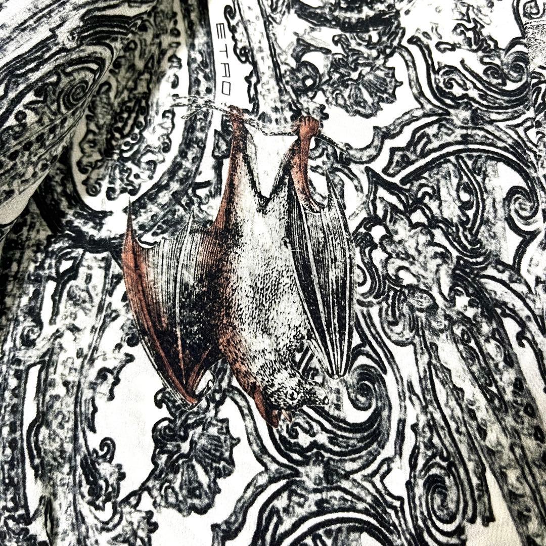 【希少】ETRO エトロ　ベスト ジレ 50 コウモリ　シルク　ダークネイビー