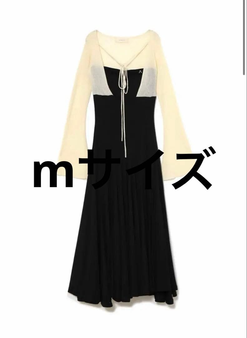ワンピース andmary Sara silky dress black M