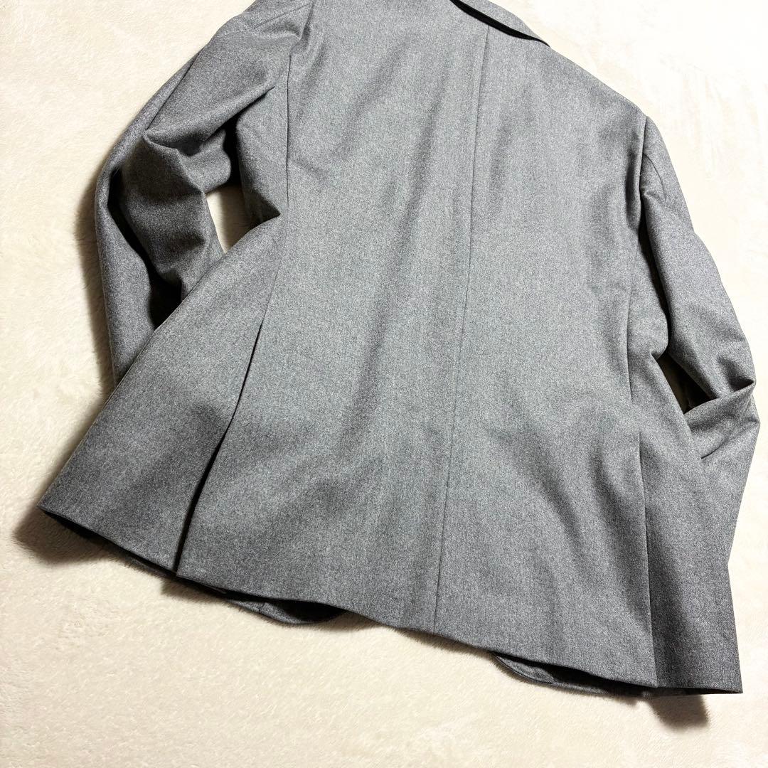 【美品】J.CREW☆カノニコ☆ウールジャケット☆ライトグレー☆フランネル生地☆