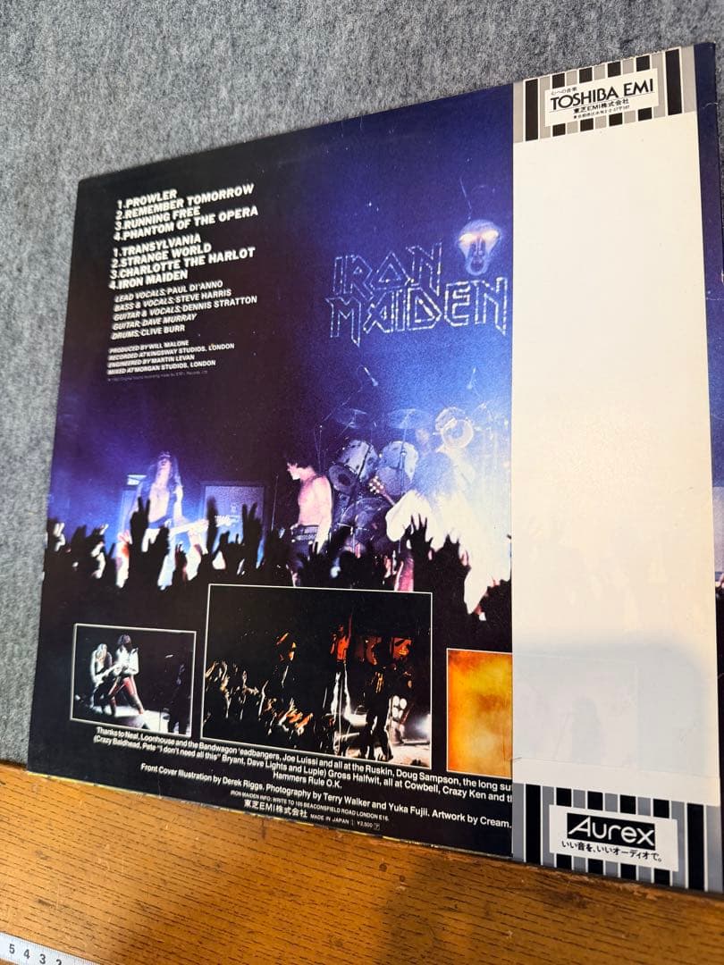 【極美品/帯付】アイアン・メイデン『鋼鉄の処女』日本盤 LPレコード