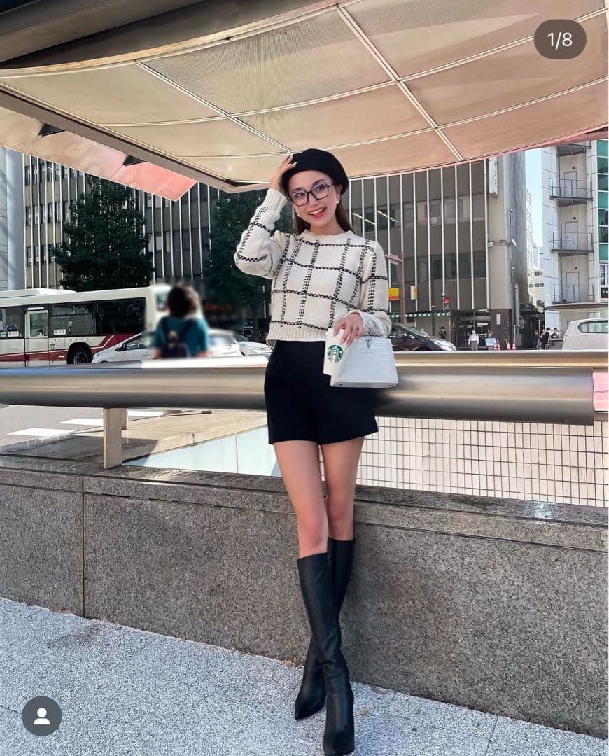 shellerシェリエ サイドZIPタックショートパンツ S