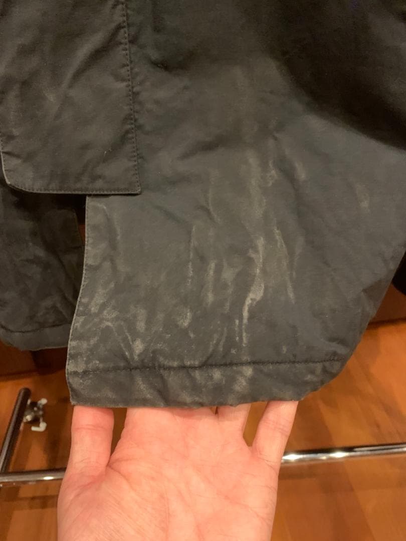 【汚れ&ベタつきあり】PRADA コート ダークグレー S