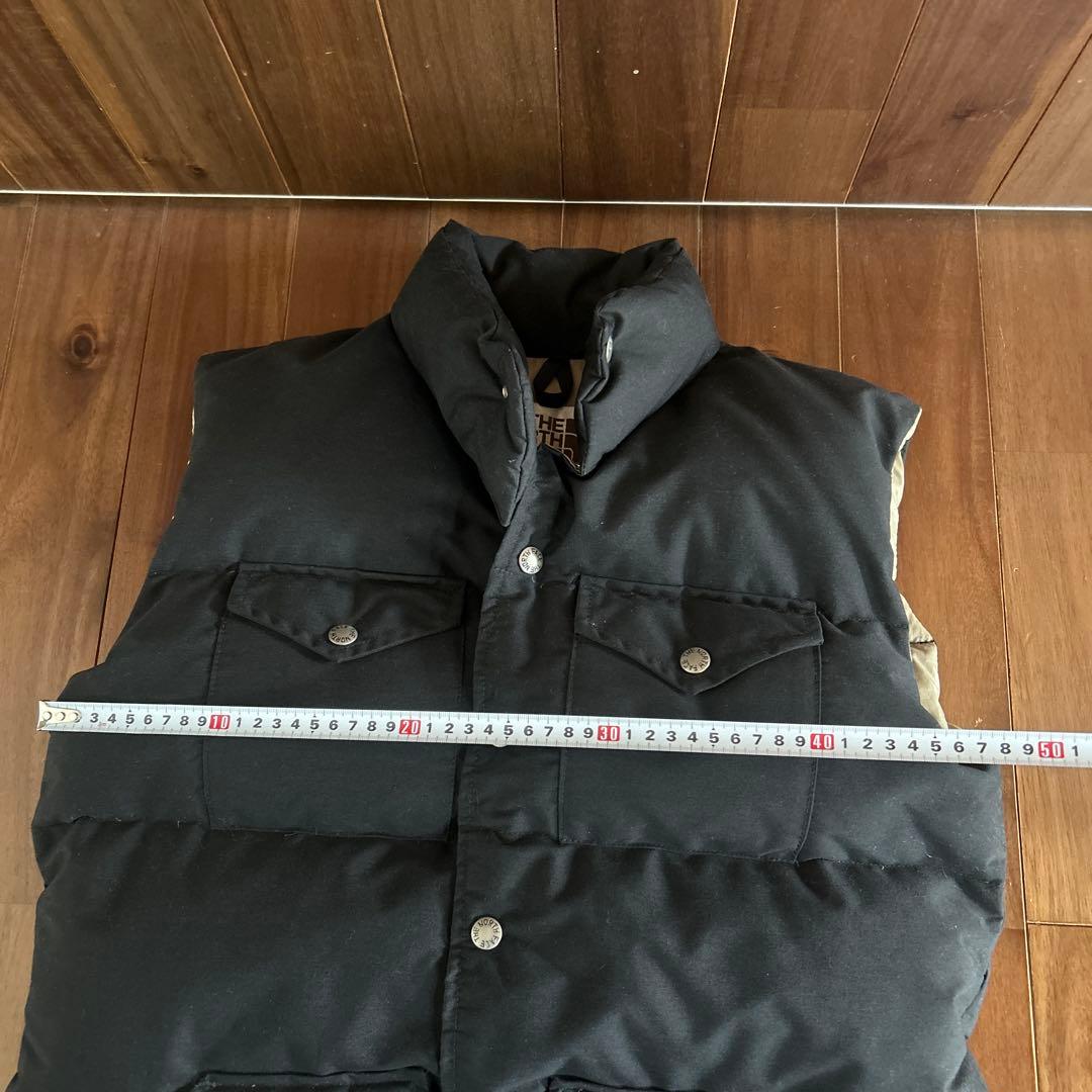 THE NORTH FACE ブラック ダウンベスト　USA製　茶タグ