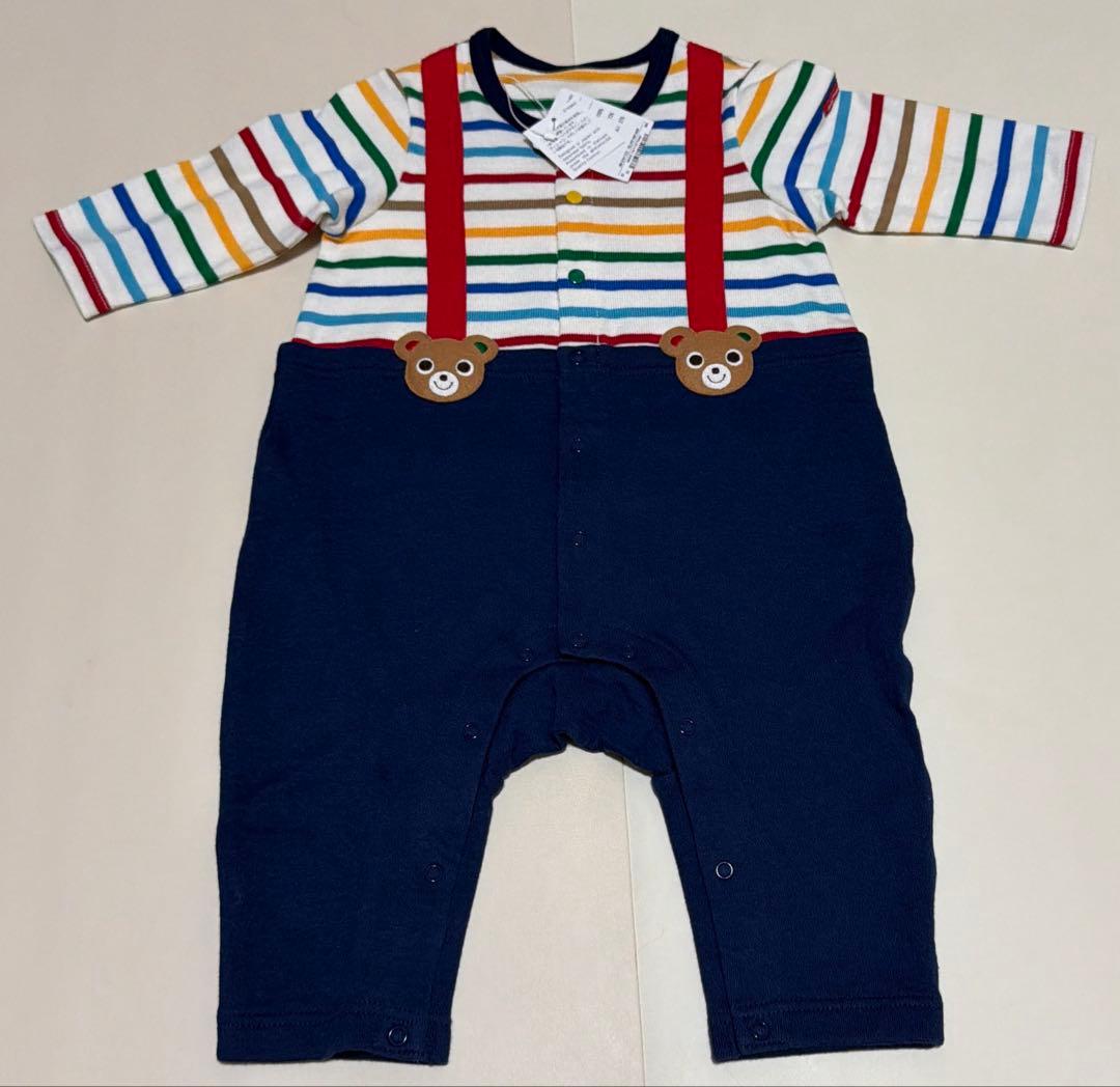 新品・未使用　ミキハウス　カバーオール　70