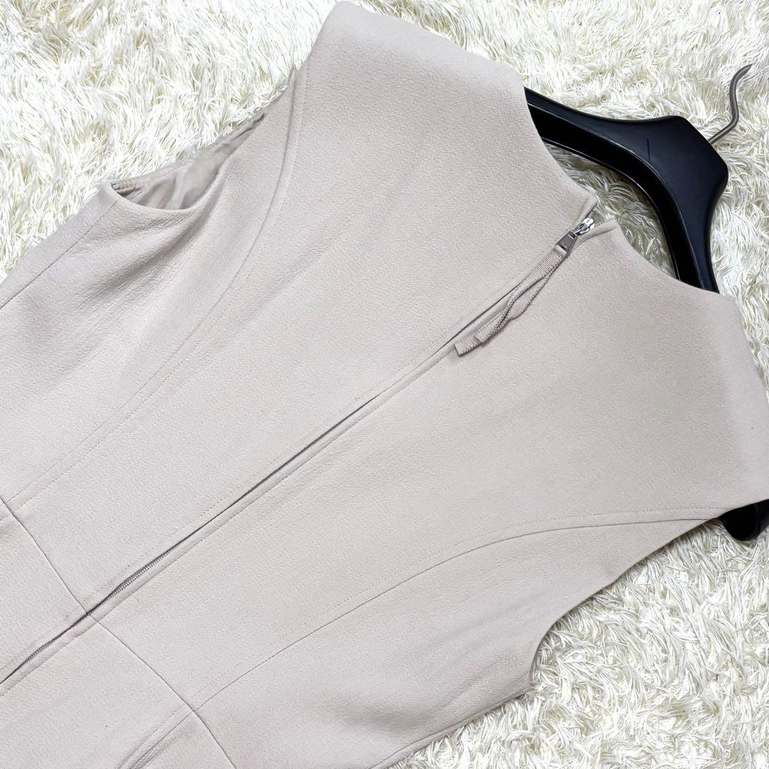 フォクシー Vバロン ウール ワンピース アイボリー 38