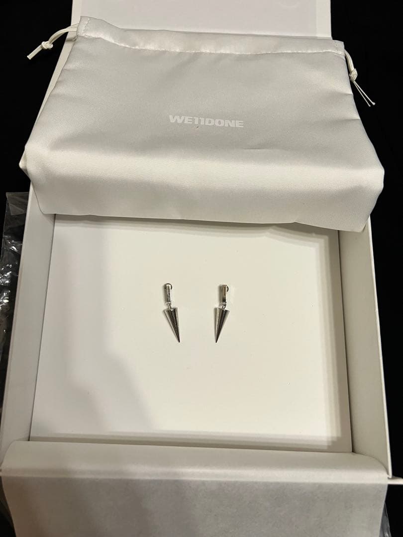 WE11DONE spike ドロップピアス　シルバー