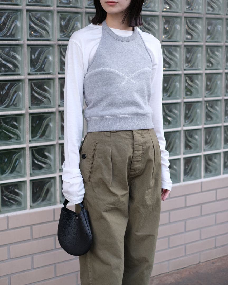 JUN MIKAMI スウェット ホルターネック グレー