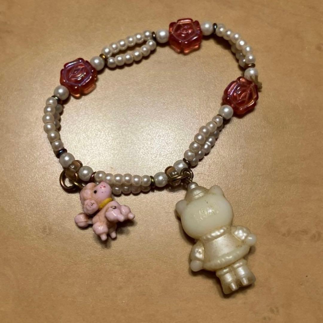 キティちゃんから貰いました！　キティプードル　薔薇　ブレスレット　2001年