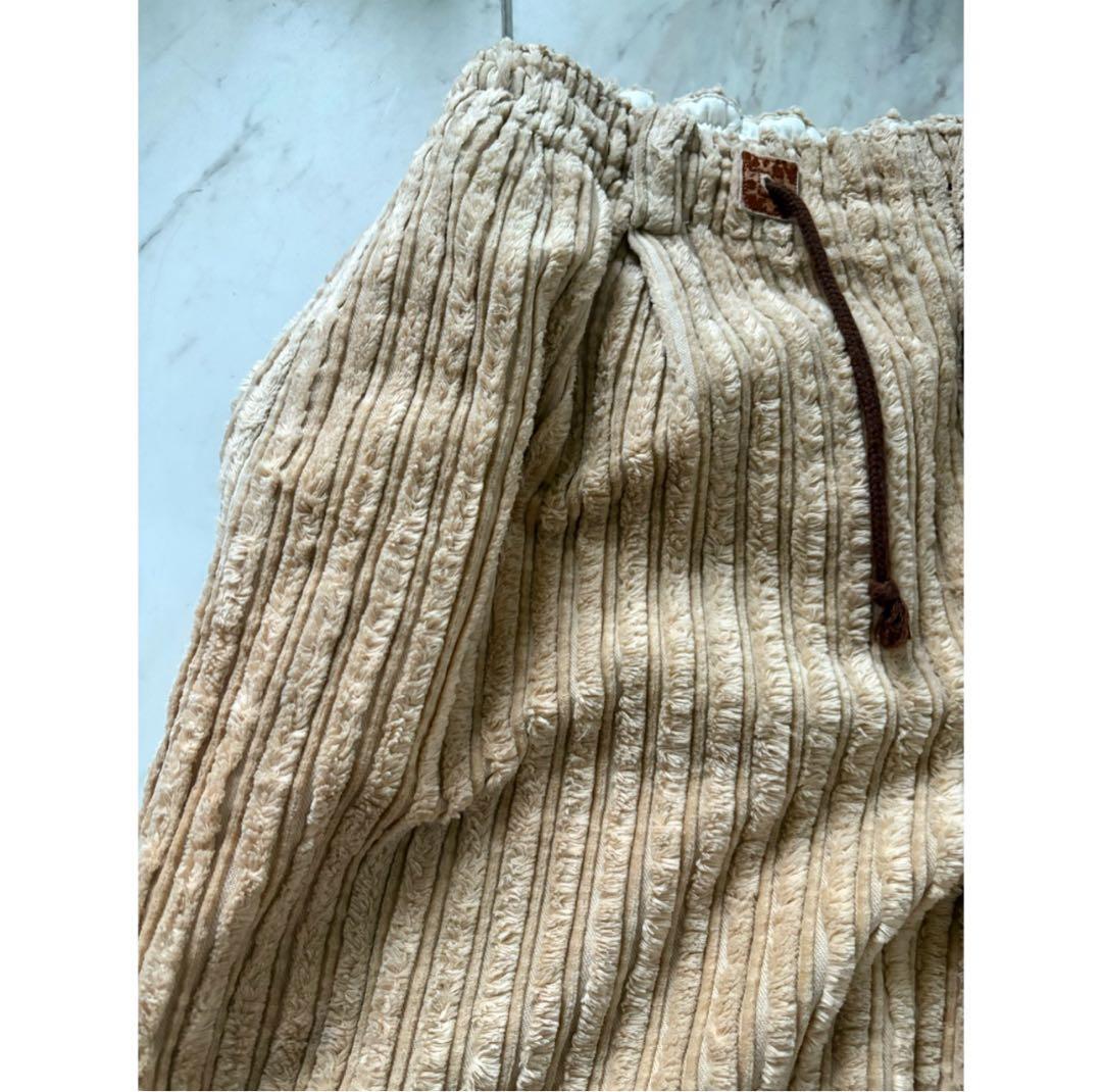 \"極太畝\" 00s ベージュ コーデュロイ 極太 バギー コーズ ワイドパンツ