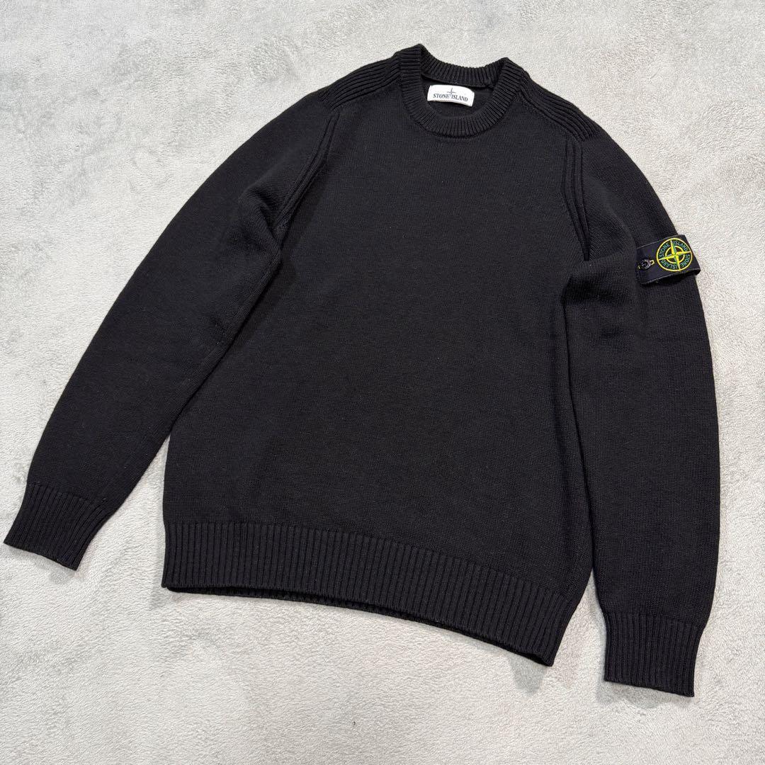 ストーンアイランド　クルーネックニット　セーター　黒　L 7115552A3