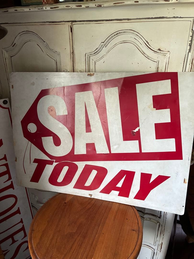 アンティーク　メタル　サイン　プレート　看板　SALE TODAY 両面アメリカ