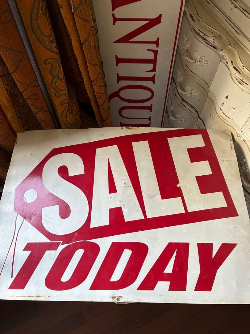 アンティーク　メタル　サイン　プレート　看板　SALE TODAY 両面アメリカ