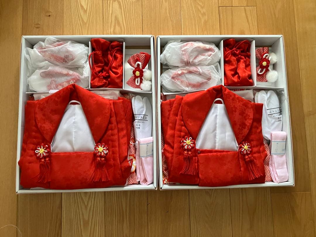 3歳 女の子 七五三 着物セット 双子