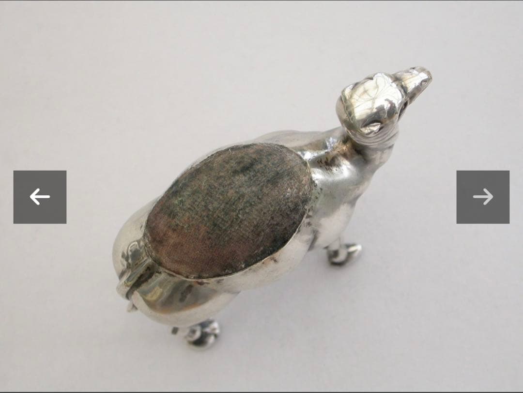 Adie & Lovekin作、1907年、バーミンガム製 銀製 置物