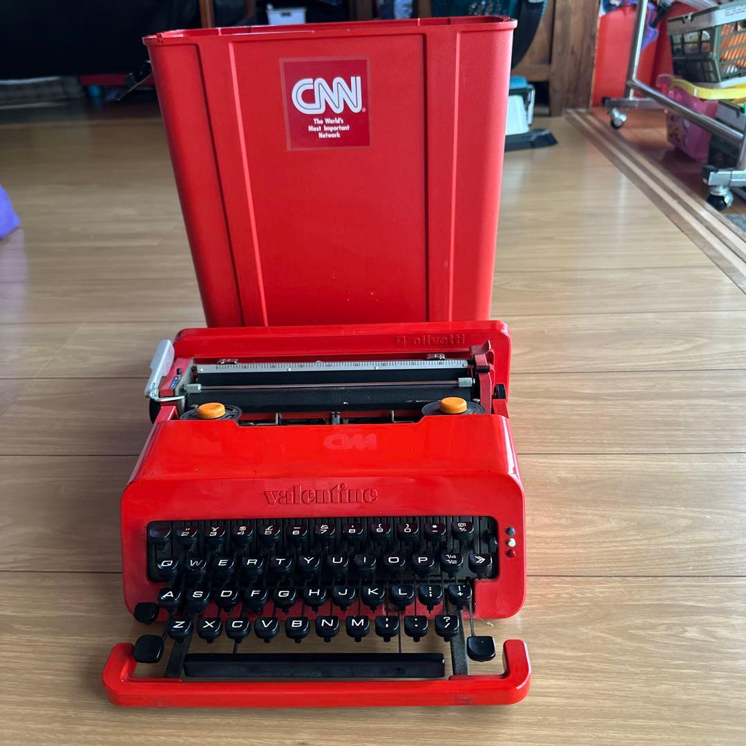 valentfine 赤 タイプライター バケツ