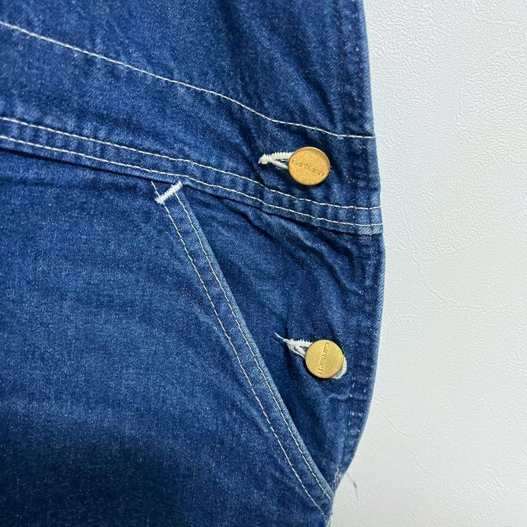 YBM55【USA製】Carhartt　オーバーオール【メンズ44×34】デニム