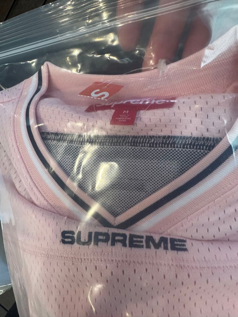 シャツ supreme jacquard rib football jersey M