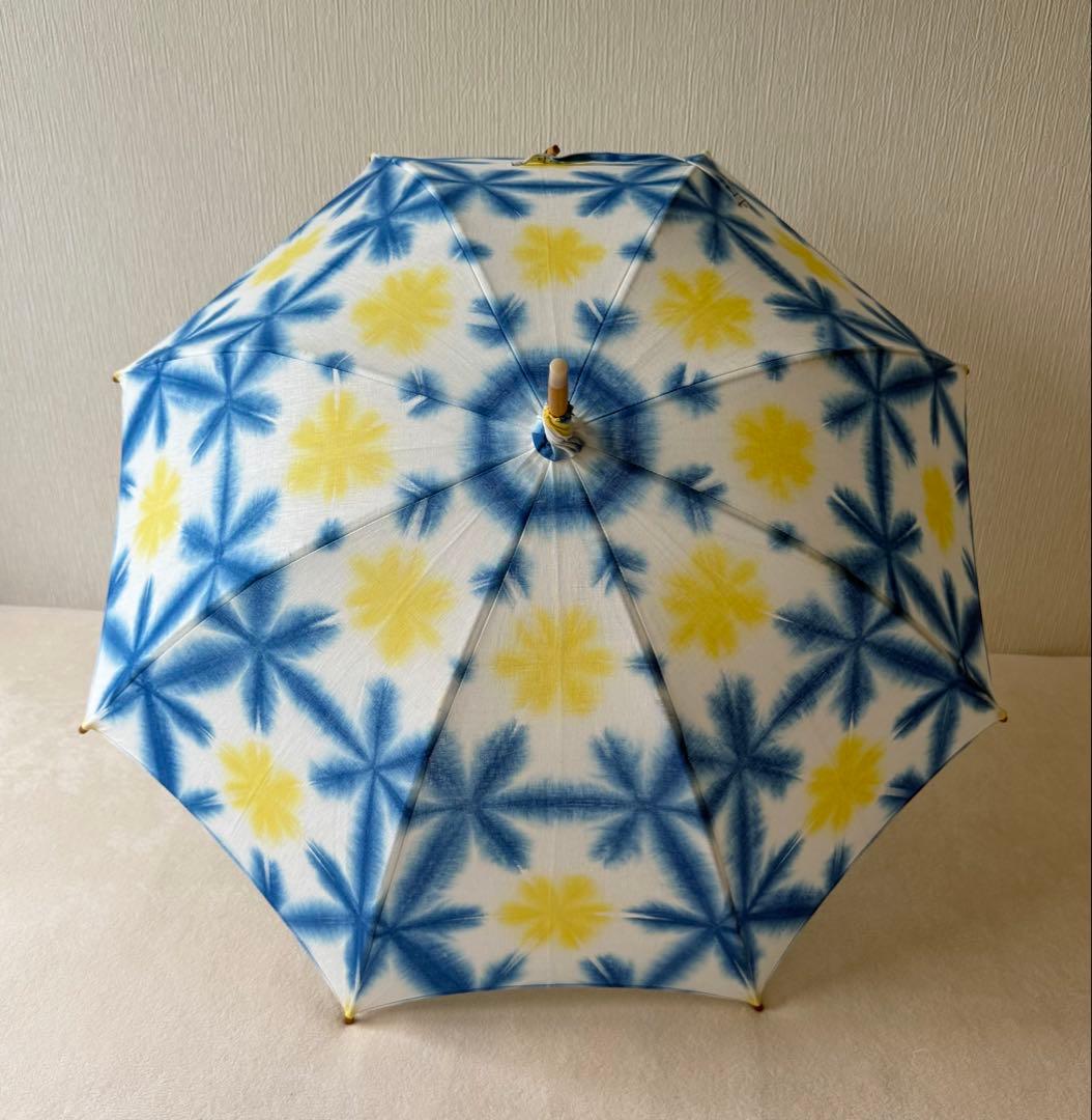 京都 老舗「藤井絞り」完売品 麻100% UV加工 美品 すぐに匿名発送します