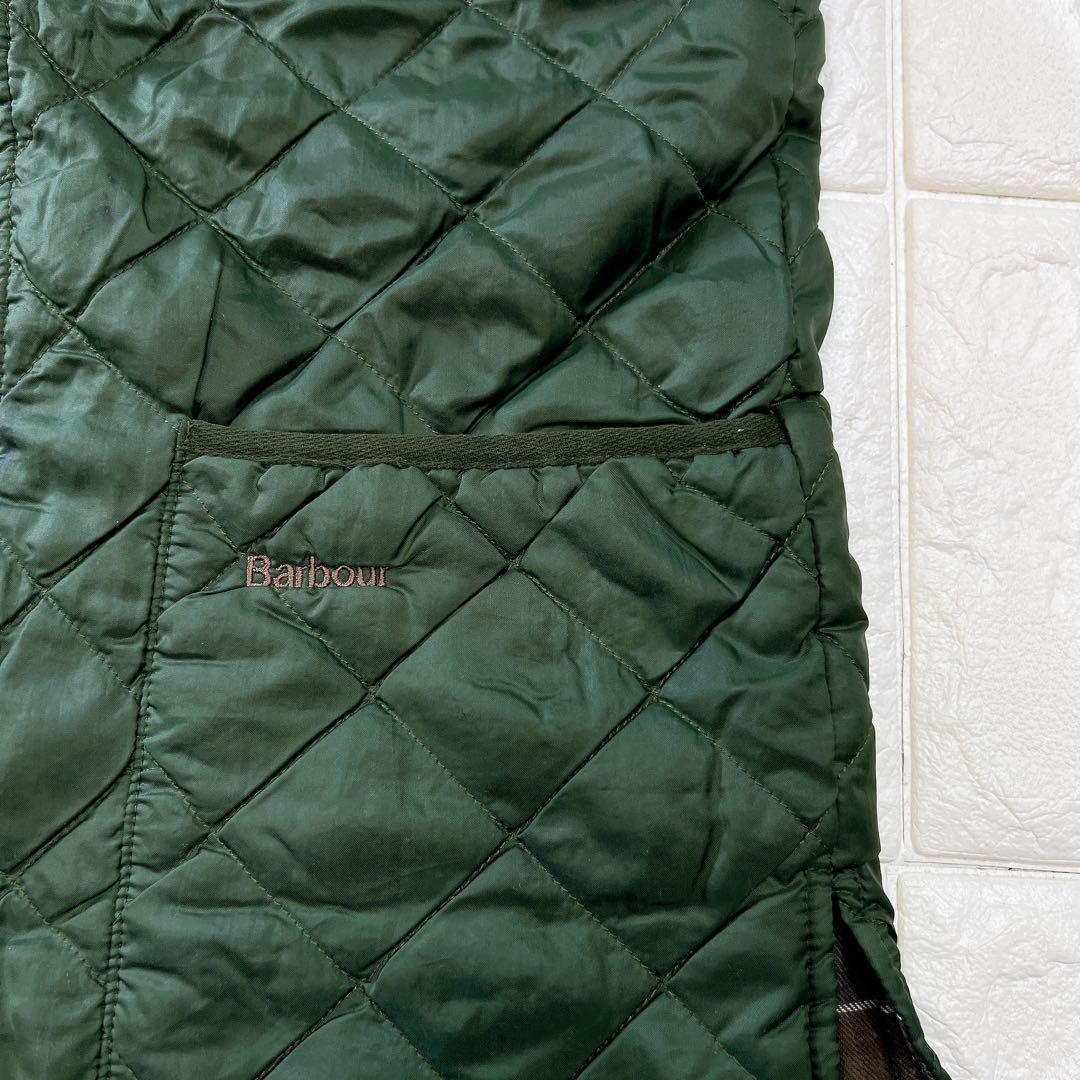 ヴィンテージ Barbour キルティングベストSize38 濃いグリーン