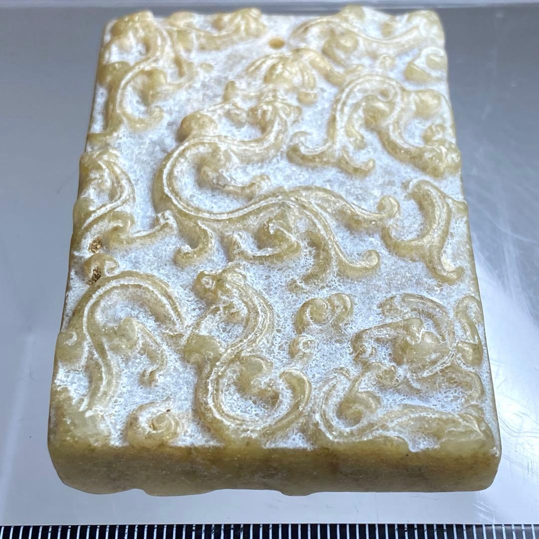 古砡　龍彫　装身具　縦6.5㎝/96g 東Y7-0404☆2Fタサチ