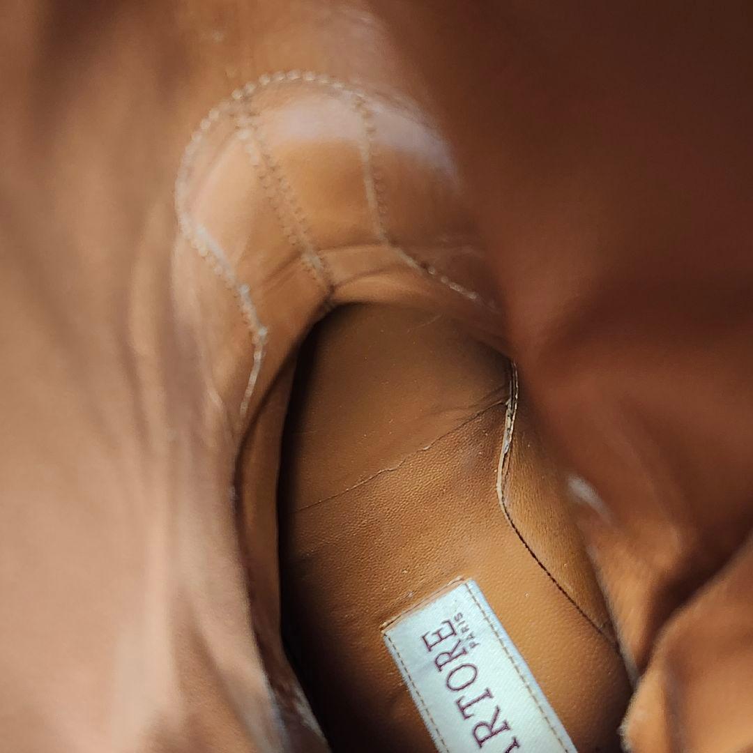 美品 サルトル シングルバックベルト ジョッキーブーツ 36.5 GRIGIO