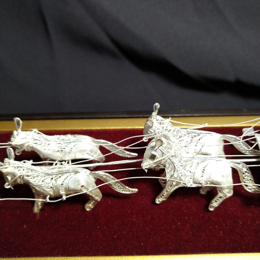 銀製　 馬車　置物　SILVER 925