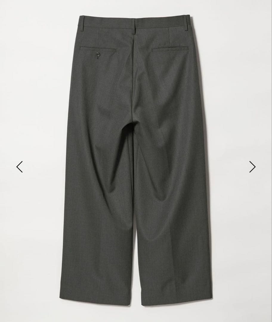 TWツイル 2P ワイド ストレート スラックス　ダークグレー　L