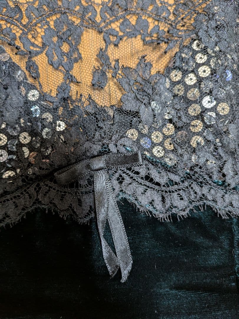 レアー！DOLCE＆GABBANA イタリア製　レーススパンコールキャミソール