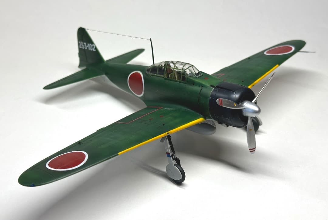 【完成品】タミヤ 1/48 零戦21型 岩本飛曹長搭乗機