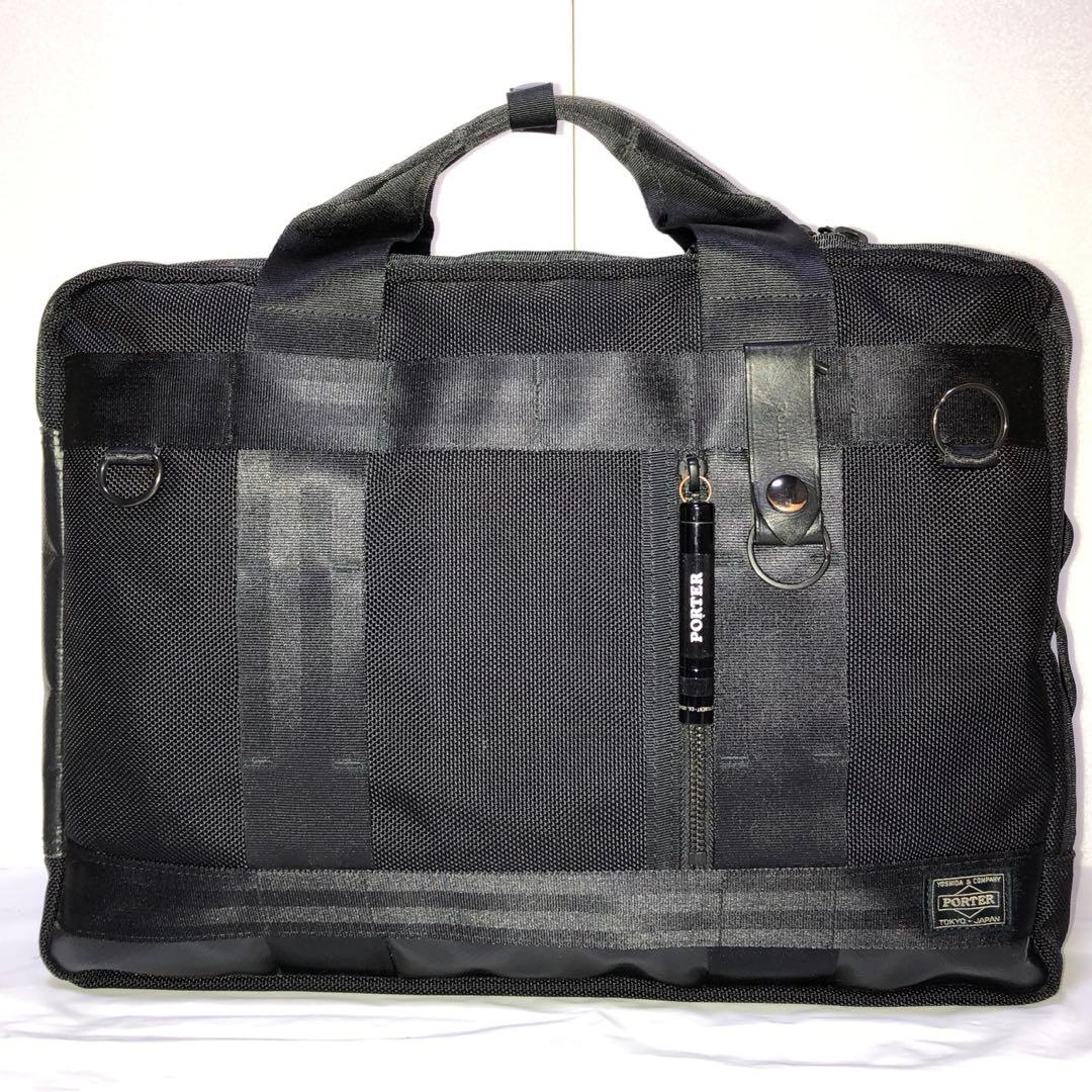 超美品✨ポーターヒート ビジネスバッグ 3way 2層 A4可 黒 吉田カバン