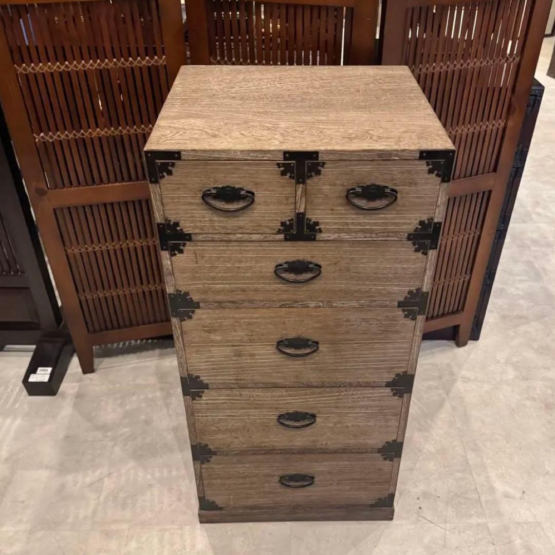 桐チェスト 5段6杯 民芸家具 展示のみ未使用品