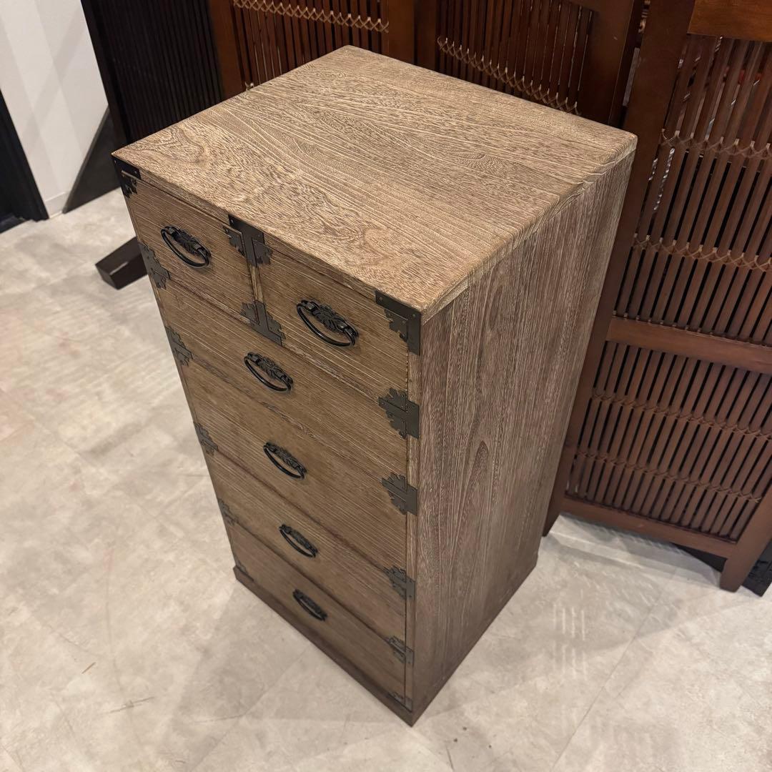 桐チェスト 5段6杯 民芸家具 展示のみ未使用品