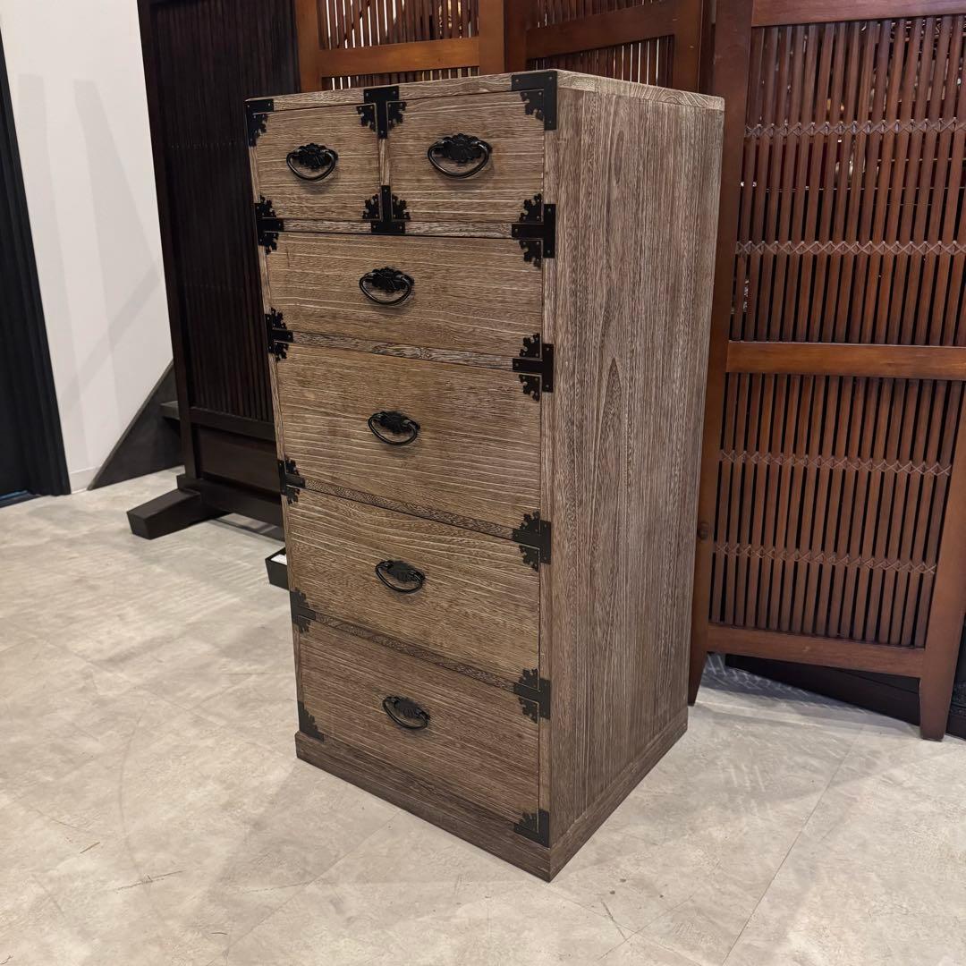 桐チェスト 5段6杯 民芸家具 展示のみ未使用品