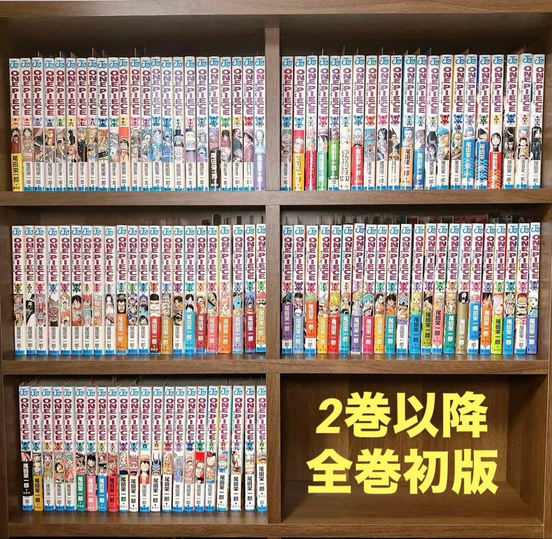 1巻以外は全て初版 ワンピース　１～１１０巻　全巻セット　帯付きチラシ付き多数