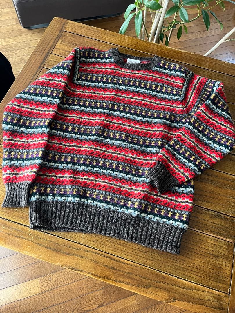 極美品 ジャミーソンズ フェアアイル ウール ニット L JAMIESONS