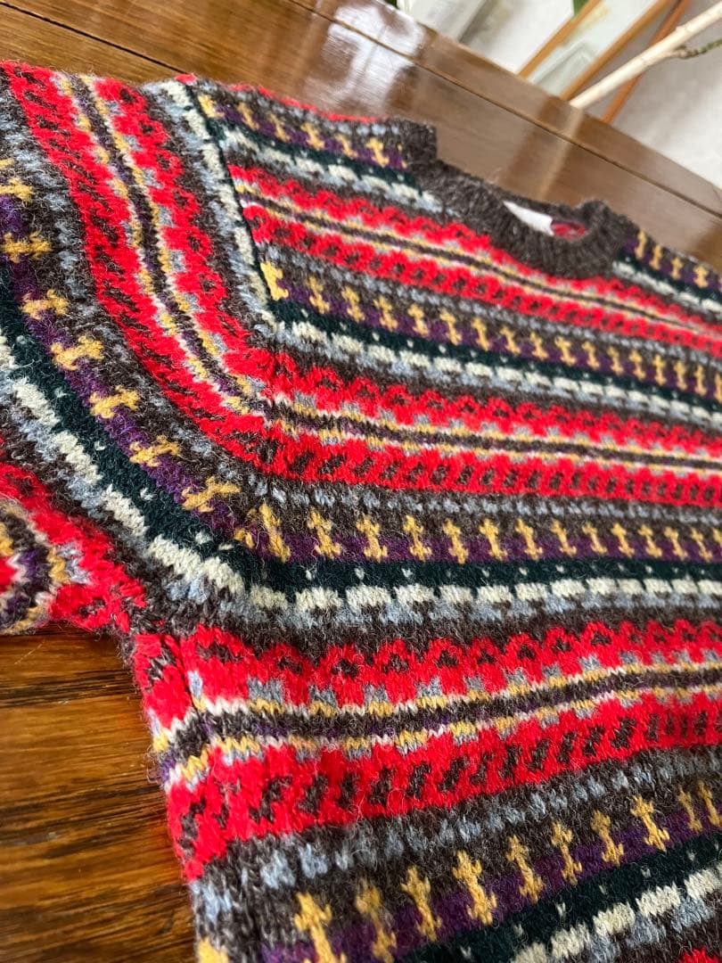 極美品 ジャミーソンズ フェアアイル ウール ニット L JAMIESONS