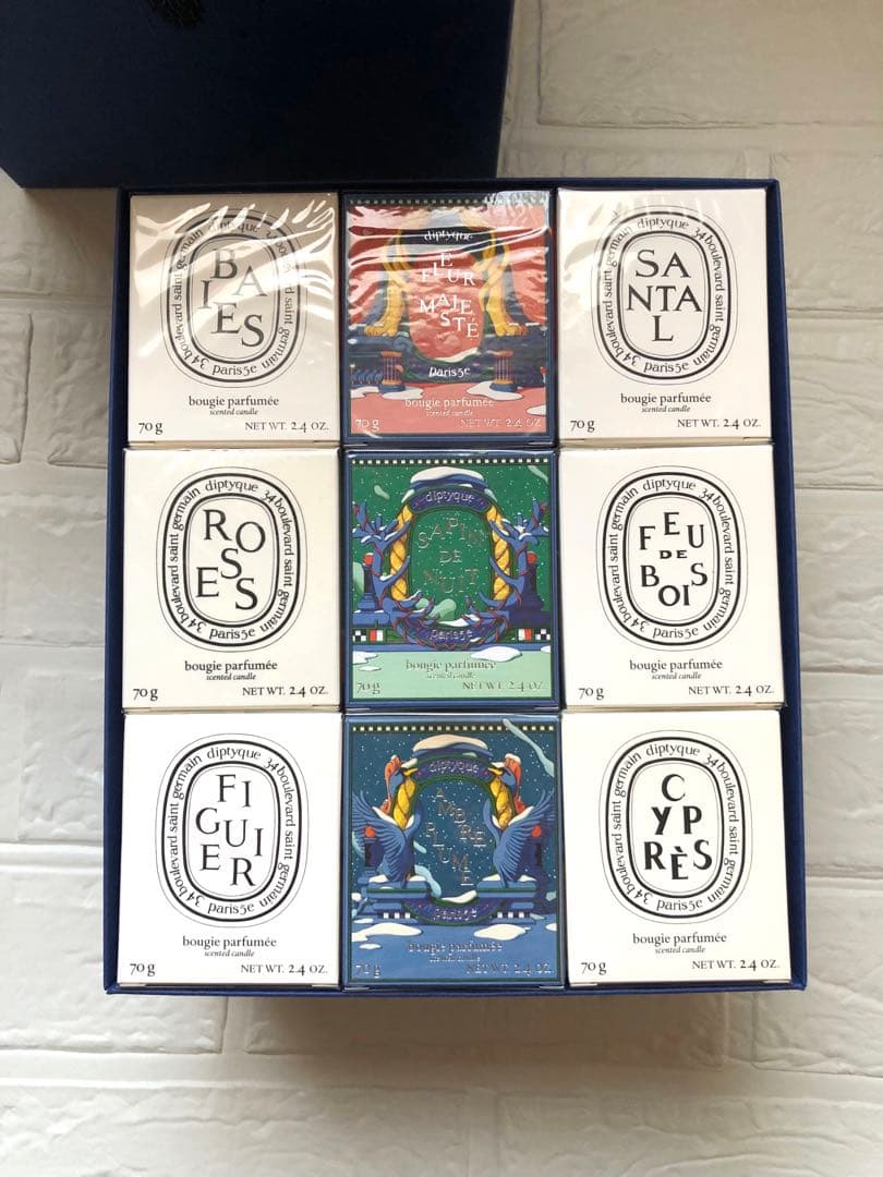 Diptyqueディプティッククリスマス限定 キャンドル3種入り　70g×18個