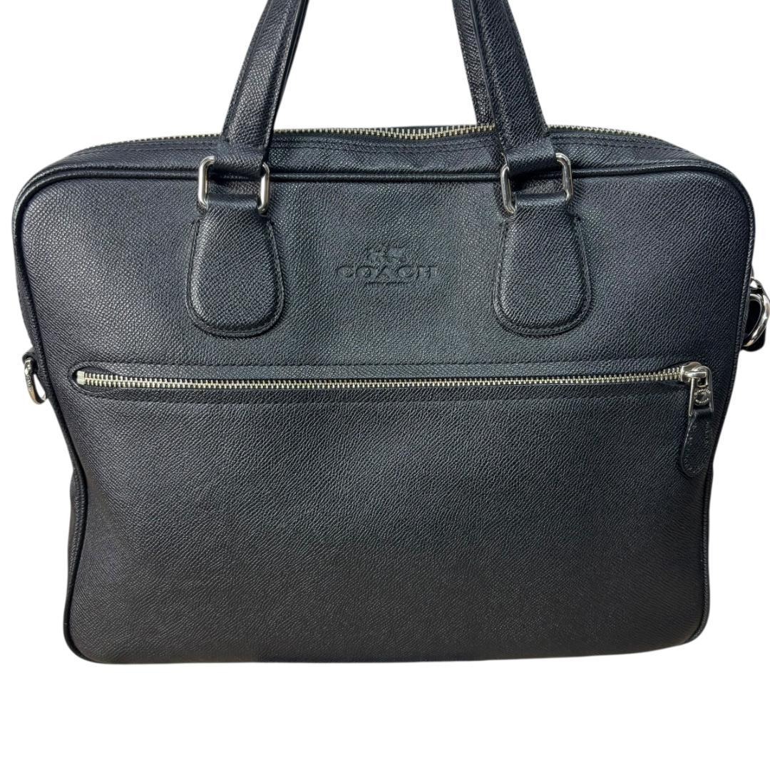 COACH ビジネスバッグ レザー A4収納 ブラック コーチ　71710