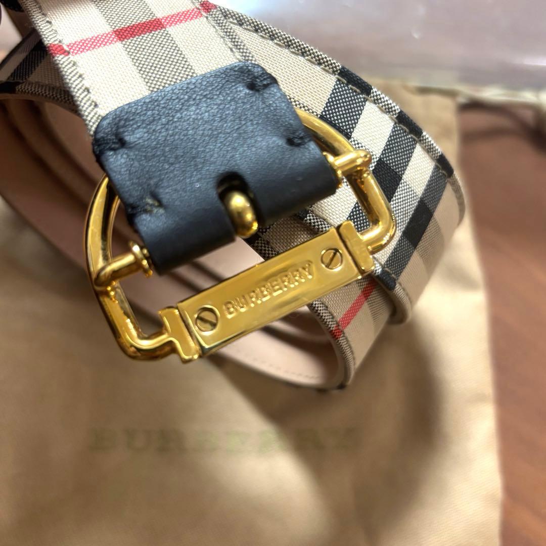 【最終価格1/19まで】Burberry チェック柄レザーベルト