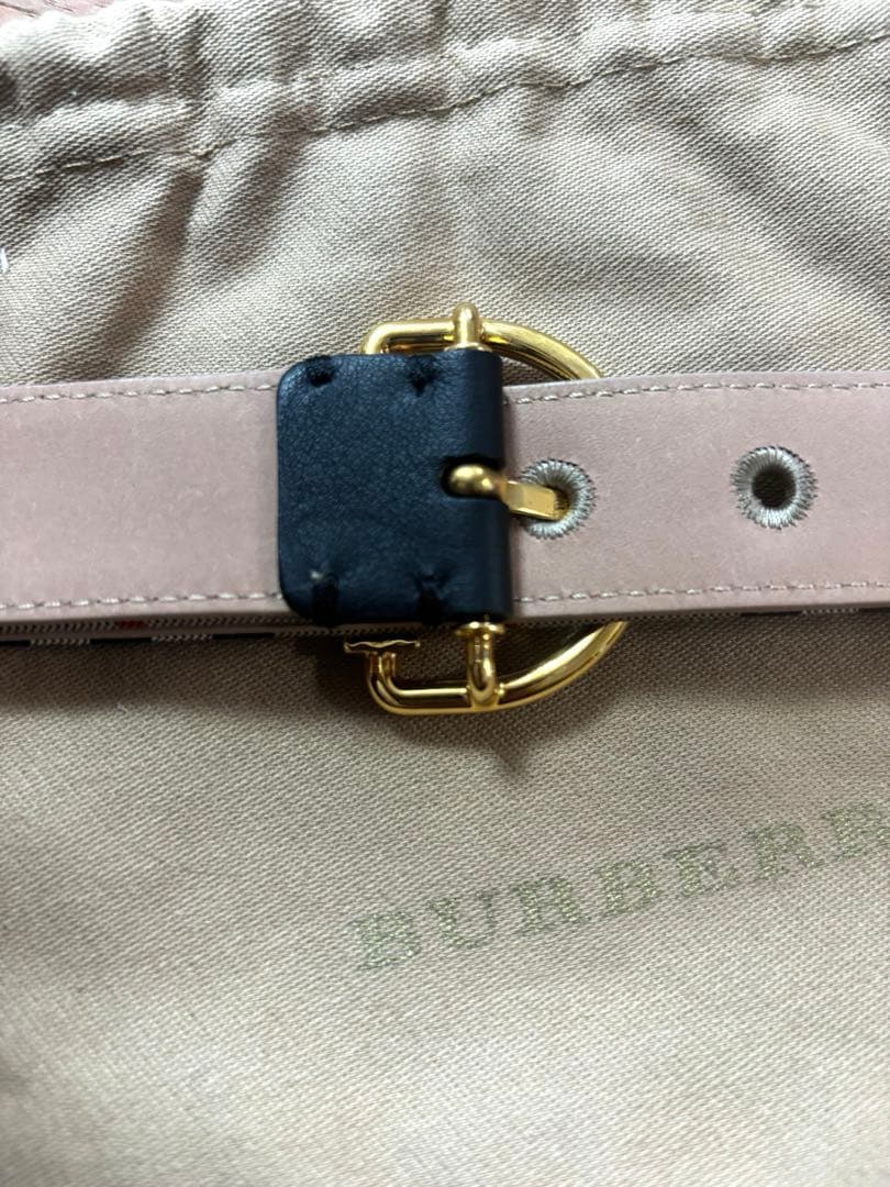 【最終価格1/19まで】Burberry チェック柄レザーベルト