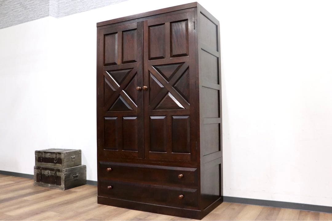 GMHK623B○松本民芸家具 D型 ワードローブ 洋服タンス クローゼット ミ