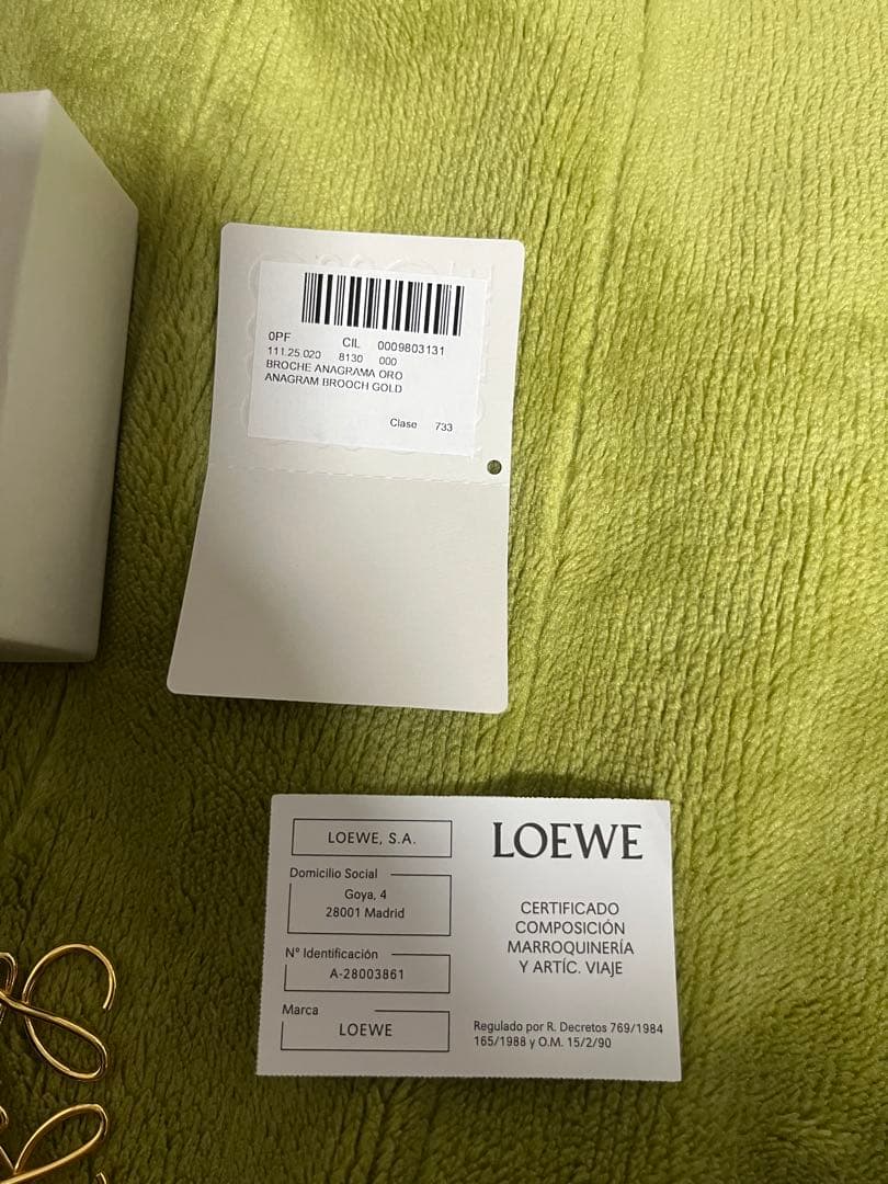 2時間限定価格 LOEWE アナグラム ブローチ ロエベ