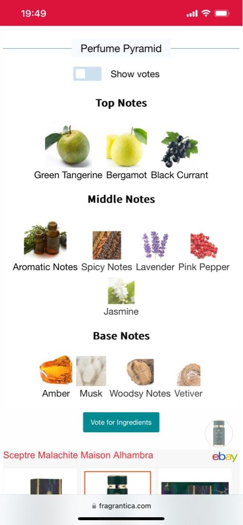 香水(男性用) Maison Alhambra Sceptre Malachite