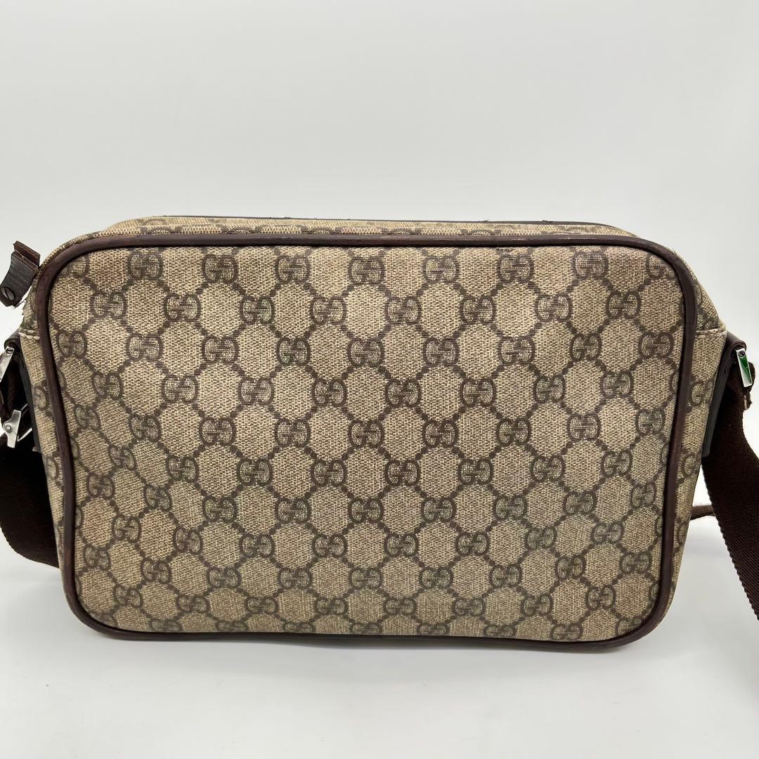 GUCCI ショルダーバッグ カメラバッグ GGスプリーム ロゴ型押し 男女可能