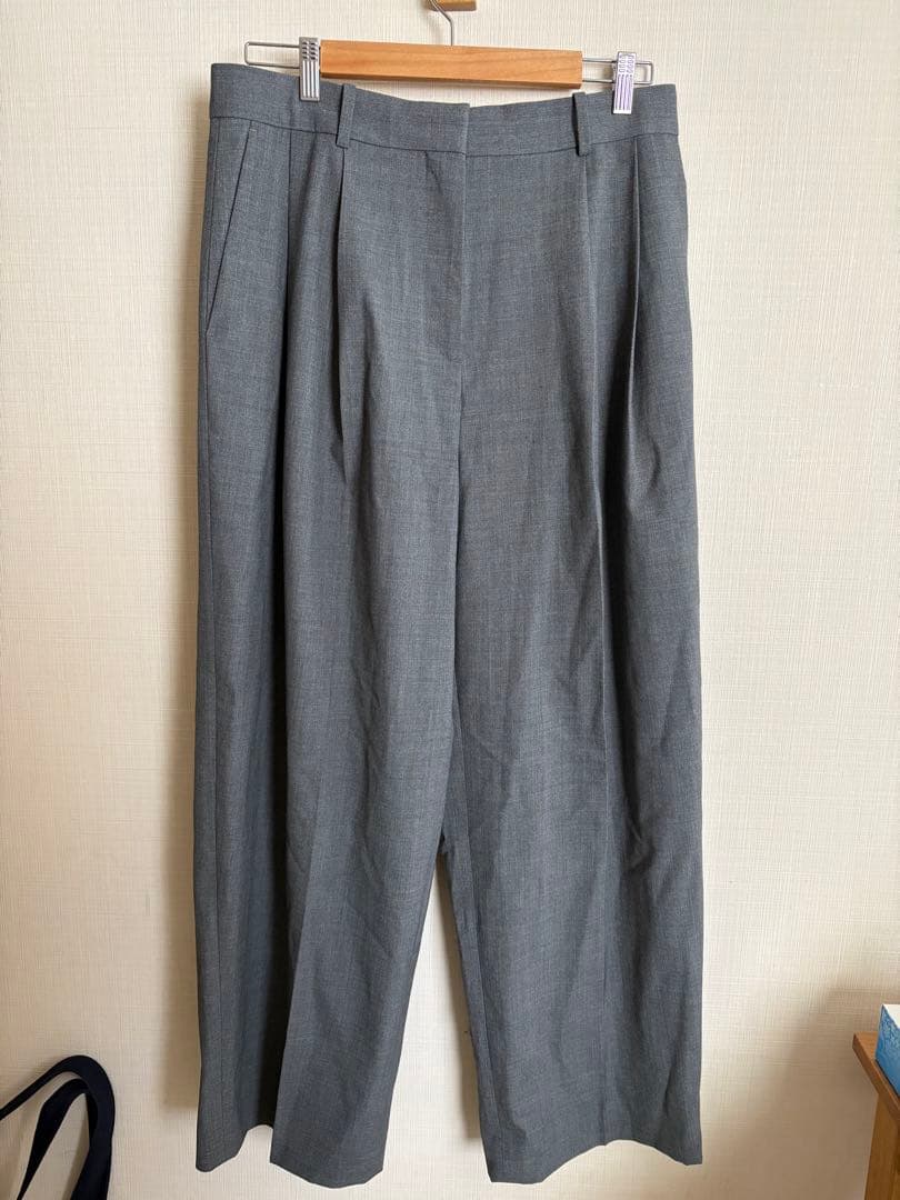 COS ワイドレッグテーラードツイルパンツ　38