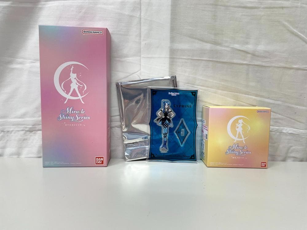 ◆セーラームーン ムーンスティック 変身ブローチ アクスタ ３点セット09296