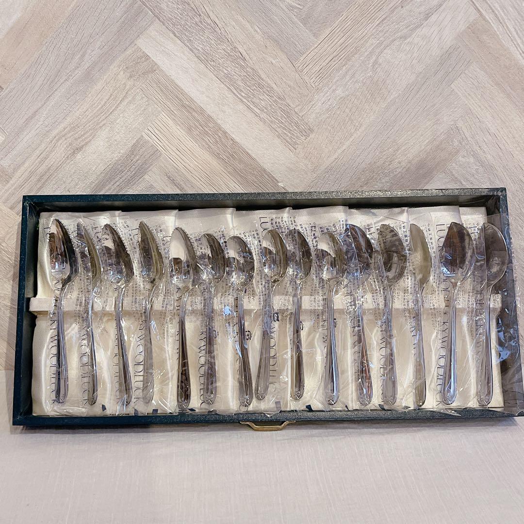 豪華 40本【新品・未使用】ラッキーウッド カトラリー リボン ディナーセット