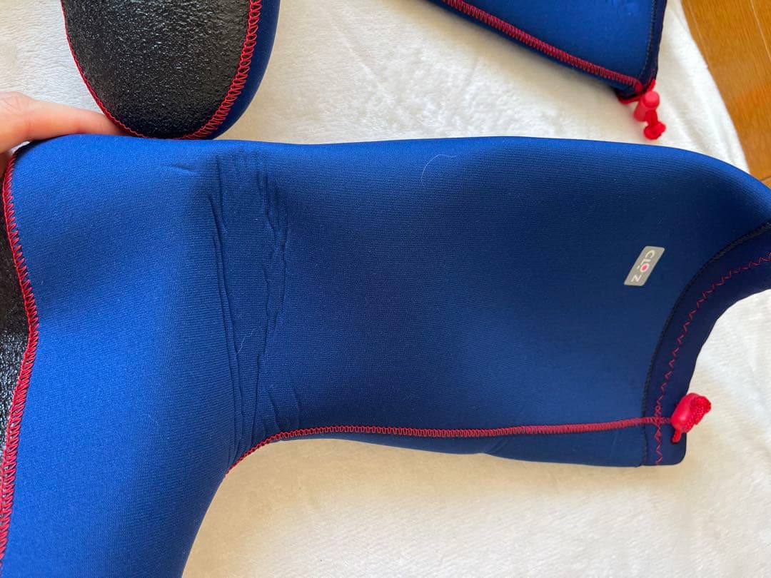 クロッツCloz やわらか湯たんぽ　ロングブーツ 赤青2足セット　新品未使用含