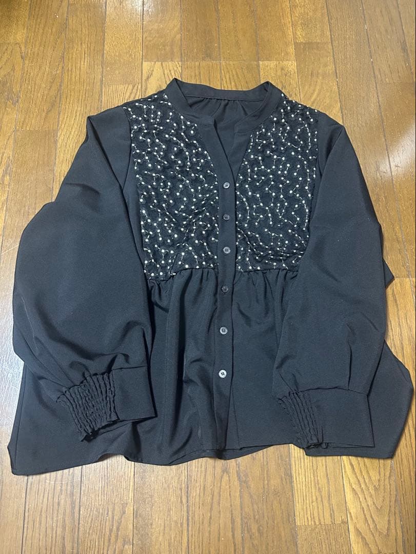 【完売品】ジュールズプラスJours+ ブラウス カモミール ブラック3L